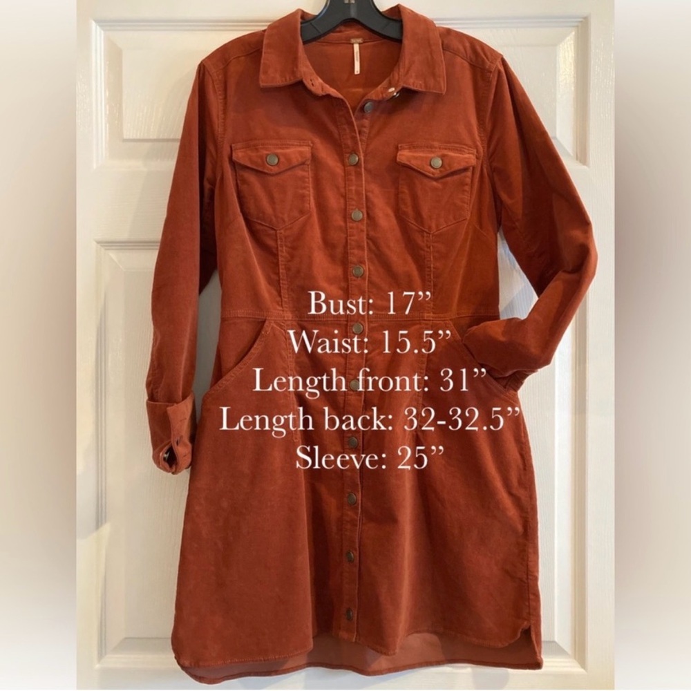 Free People Corduroy Button-down Dress